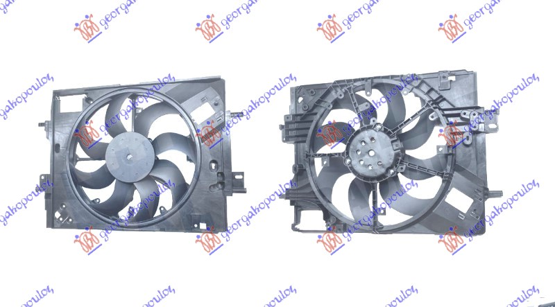 VENTILATOR KOMPLET 1.0/1.3 BENZIN - 1.5 DIZEL (400mm) (2 PIN) (NISSENS) RENAULT CLIO V 2019-2023 (B7)