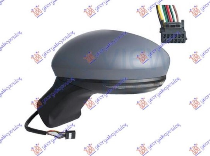 RETROVIZOR ELEKTRICNI SA GREJACEM PM (MIGAVAC) (7 PIN) (ASFERICNO STAKLO) RENAULT CAPTUR II 2020-2024 (HF)