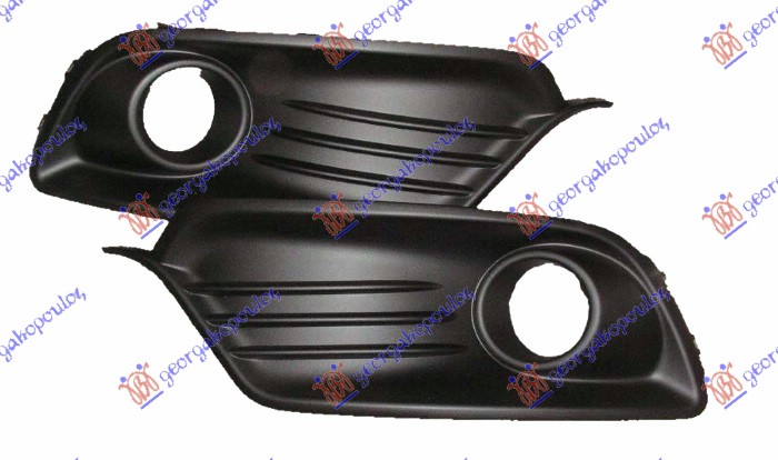 RESETKA PREDNJEG BRANIKA (SA MAGLENKOM) (SET) RENAULT MEGANE H/B - S.W. 2014-2015 (KM0/KM1)