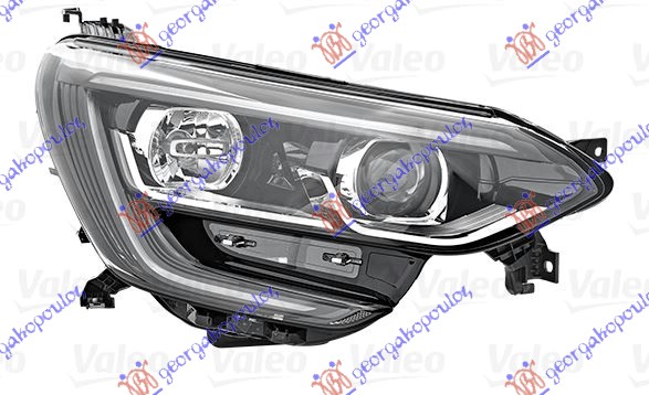 FAR ELEKTRICNI (H7/H7) CRNI SA LED DNEVNIM SVETLOM (VALEO) RENAULT MEGANE H/B-S.W. 2015-2019 (B9A/M/N)