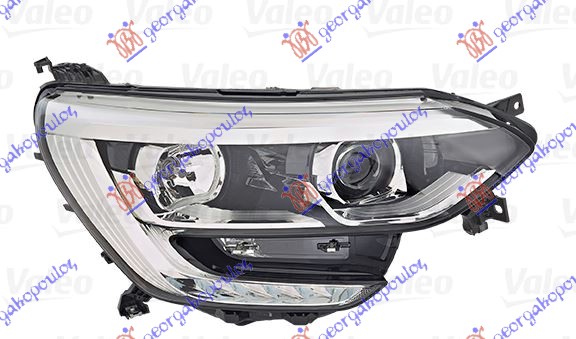 FAR ELEKTRICNI (H7/H7) HROM SA LED DNEVNIM SVETLOM (VALEO) RENAULT MEGANE H/B-S.W. 2015-2019 (B9A/M/N)