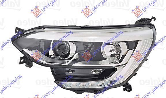 FAR ELEKTRICNI (H7/H7) HROM SA LED DNEVNIM SVETLOM (VALEO) RENAULT MEGANE H/B-S.W. 2015-2019 (B9A/M/N)