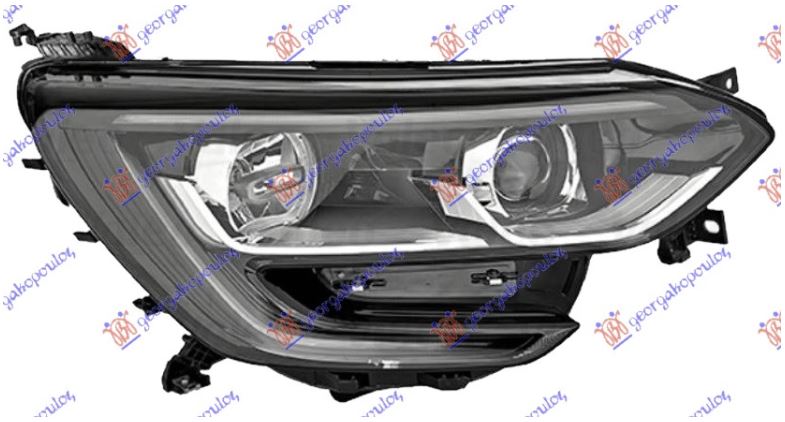 FAR ELEKTRICNI CRNI (H7/H7) SA LED DNEVNIM SVETLOM (TYC) RENAULT MEGANE SDN 2016- (LVA/LVM/LVN)