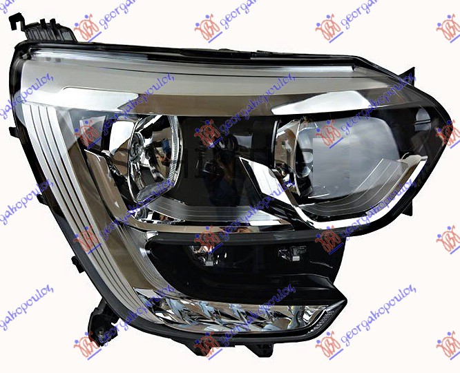 FAR ELEKTRICNI (H7/H7) HROM SA LED DNEVNIM SVETLOM (VALEO) RENAULT MEGANE SDN 2016- (LVA/LVM/LVN)