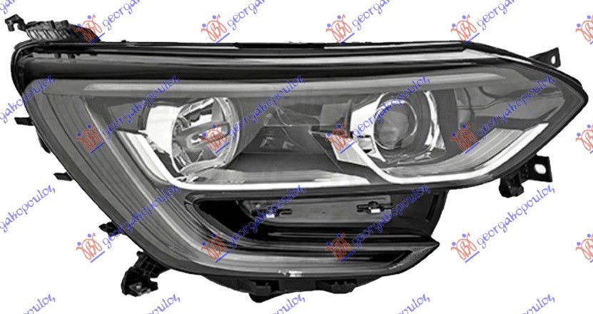 FAR ELEKTRICNI (H7/H7) CRNI SA LED DNEVNIM SVETLOM (VALEO) RENAULT MEGANE SDN 2016- (LVA/LVM/LVN)