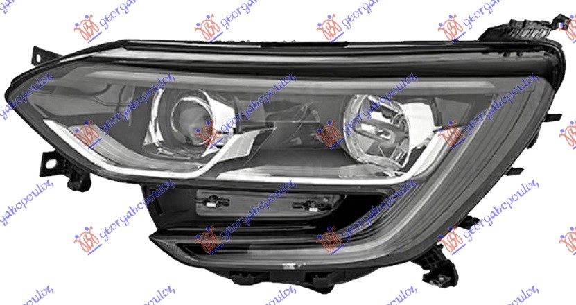 FAR ELEKTRICNI (H7/H7) CRNI SA LED DNEVNIM SVETLOM (VALEO) RENAULT MEGANE SDN 2016- (LVA/LVM/LVN)