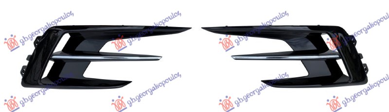 RESETKA PREDNJEG BRANIKA SJAJ-CRNA (BEZ MAGLENKE) (SET) RENAULT MEGANE H/B-SW 2019- (B9A/M/N)