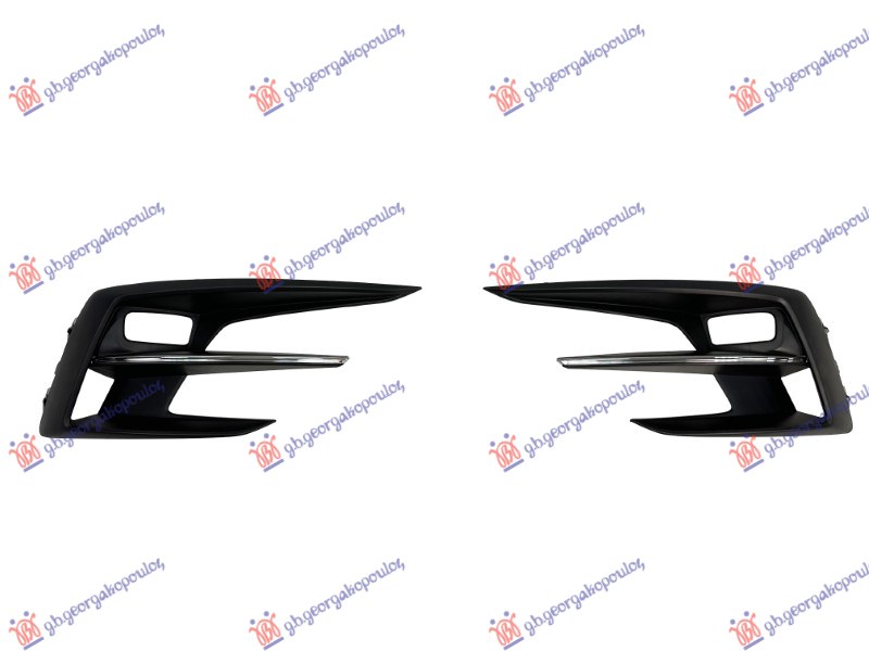 RESETKA PREDNJEG BRANIKA CRNA/HROM (SA MAGLENKOM) (SET) RENAULT MEGANE H/B-SW 2019- (B9A/M/N)