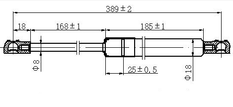 AMORTIZER HAUBE (389L-209N) RENAULT KANGOO 2013-2021 (KW0/KW1)