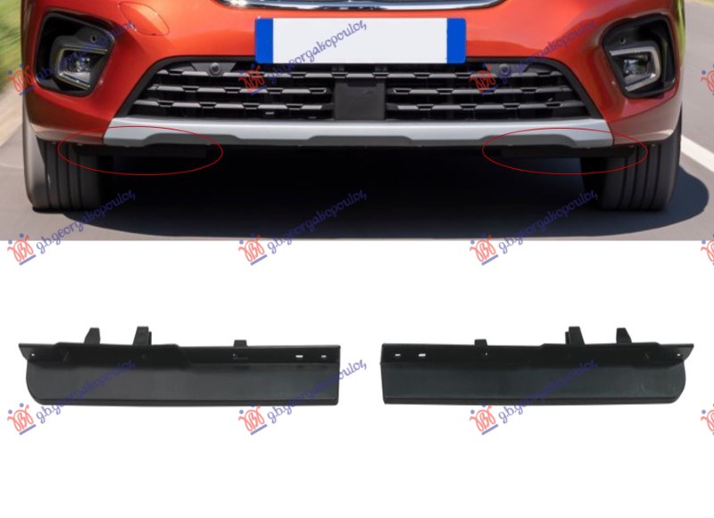 SPOJLER PREDNJEG BRANIKA (SET) RENAULT KANGOO 2021-