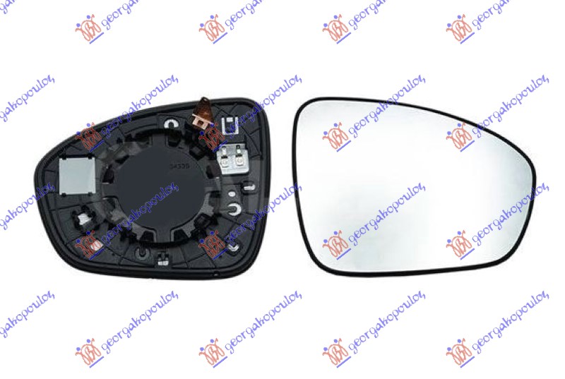 STAKLO RETROVIZORA SA GREJACEM (KONVEKSNO) RENAULT MEGANE CONQUEST 2020- (LVA)