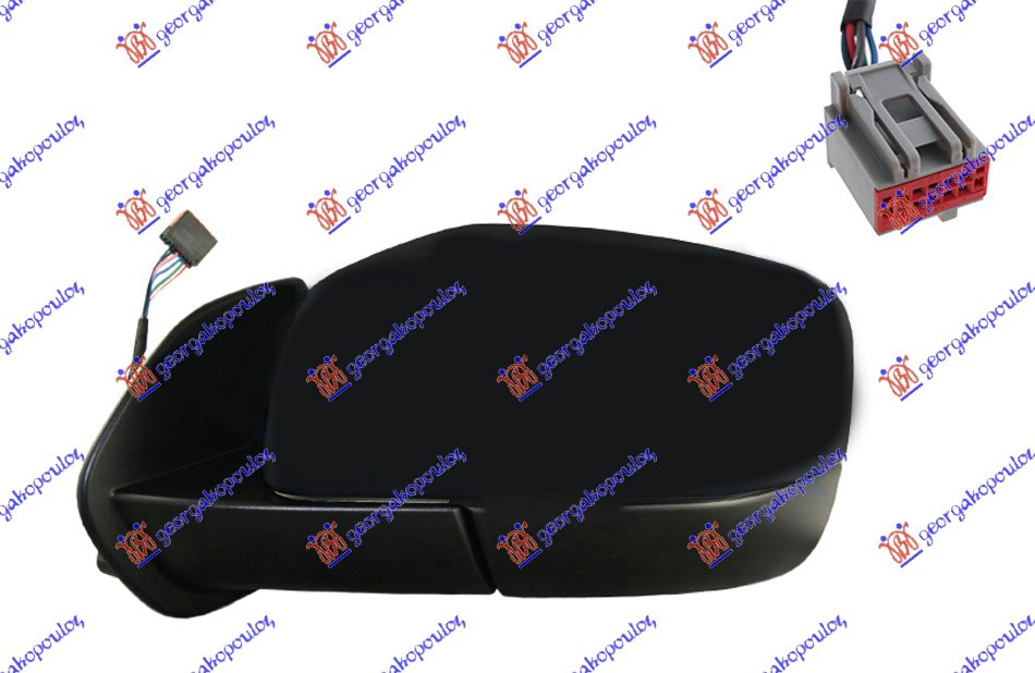 RETROVIZOR ELEKTRICNI SA GREJACEM PM (ELEKTRO-SKLOPIV) (7 PIN) -2009 (A KVALITET) (KONVEKSNO STAKLO) LAND ROVER DISCOVERY  2005-2014 (L319)