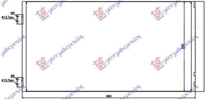HLADNJAK KLIME BENZIN/DIZEL (625x330x12) (KOYO) MINI CLUBMAN 2010-2015 (R55)