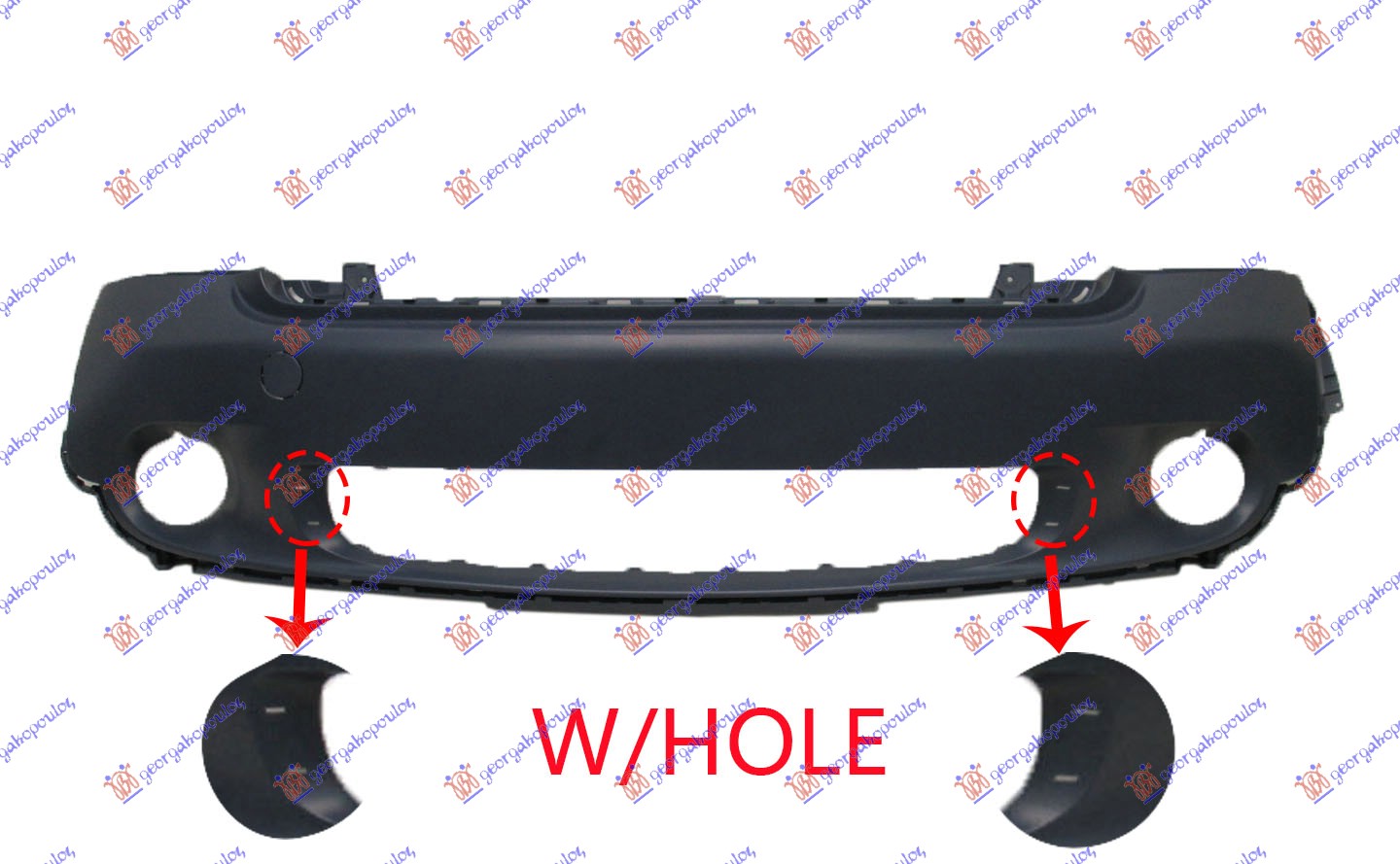 PREDNJI BRANIK PM (OTVORI ZA LAJSNU) (CHROME-LINE) MINI PACEMAN 2013-2016 (R61)