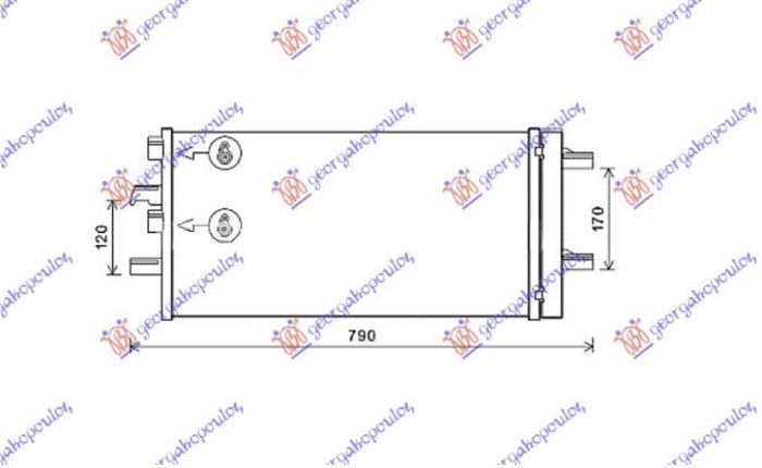 HLADNJAK KLIME BENZIN/DIZEL (610x290x12) (KOYO) MINI COOPER/ONE 2014-2021 (F55/F56)