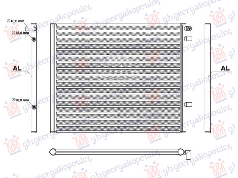HLADNJAK MOTORA DODATNI 3.0 BENZIN/HIBRID - 3.0 DIZEL/HIBRID (608x531x26) LAND ROVER RANGE ROVER 2021- (L460)