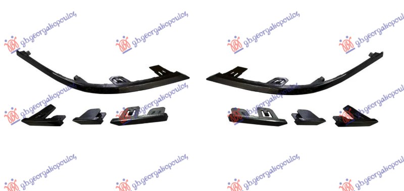 LAJSNA SPOJLERA PREDNJEG BRANIKA CRNA (SET 8 KOM) MG 4 2022- (EH32)