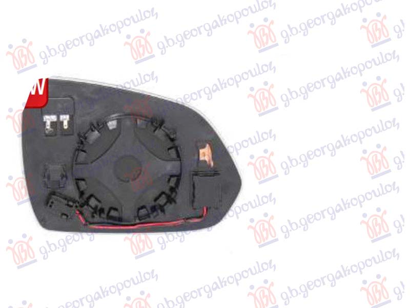 STAKLO RETROVIZORA SE GREJACEM MG ZS 2021-2024 (MRTAV UGAO) (2+2 PIN) (KONVEKSNO) (AZS1)