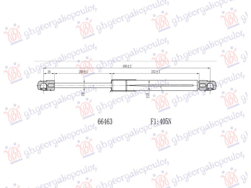 AMORTIZER GEPEK VRATA (490L-405N) MG ZS 2021-2024 (AZS1)