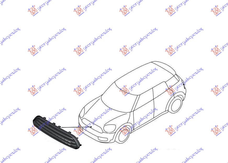 PVC MASKA HROM MINI COUNTRYMAN 2016-2021 (F60)