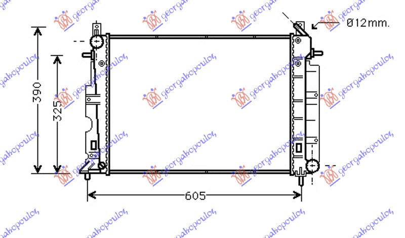 HLADNJAK MOTORA 2.0i 16V 2.2 TID (MAN) (50x35x3.2) SAAB 9.3 1998-2002 (YS3D)