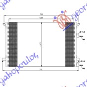 HLADNJAK KLIME 1.8/2.0i 16V TURBO 2.2 TiD (620x410) SAAB 9.3 2007-2012 (YS3F/E79/D79/D75/E50)