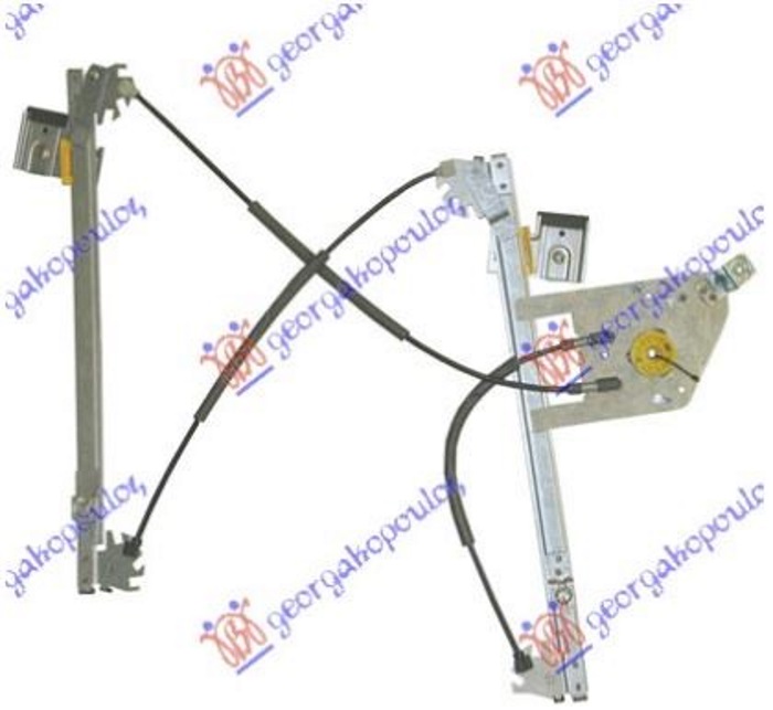 PODIZAC PREDNJEG PROZORA ELEKTRICNI (BEZ MOTORA) 4/5 VRATA SAAB 9.3 2007-2012 (YS3F/E79/D79/D75/E50)