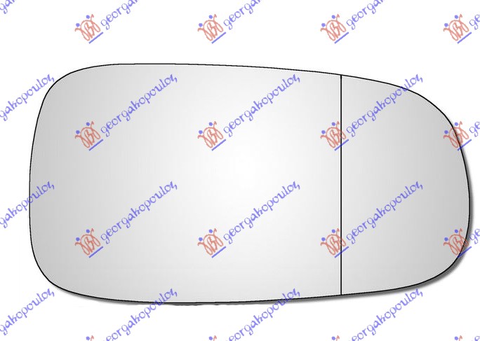 STAKLO RETROVIZORA (BEZ NOSACA) (ASFERICNO) SAAB 9.3 2007-2012 (YS3F/E79/D79/D75/E50)