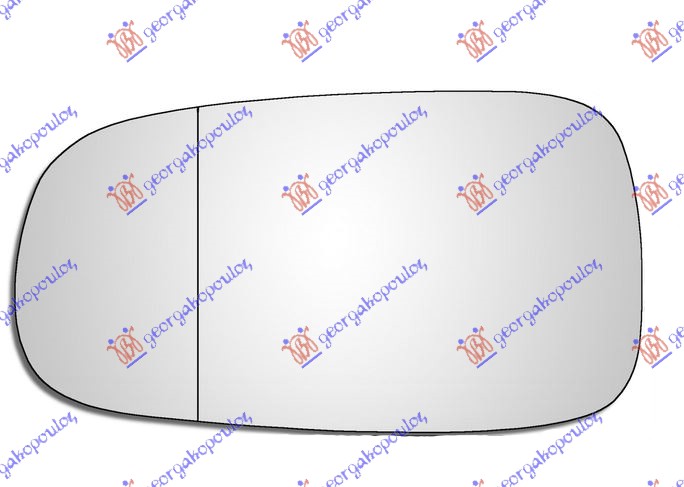 STAKLO RETROVIZORA (BEZ NOSACA) (ASFERICNO) SAAB 9.3 2007-2012 (YS3F/E79/D79/D75/E50)
