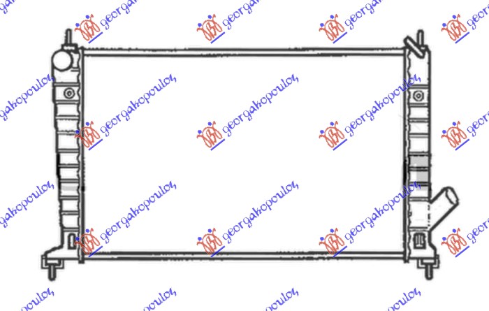 HLADNJAK MOTORA 2.0/2.3 BENZIN (MANUELNI) (+/-AC) -01 (608x359) SAAB 9.5 1998-2005 (YS3E)