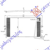 HLADNJAK KLIME BENZIN/DIZEL (600x358x20) -2001 SAAB 9.5 1998-2005 (YS3E)
