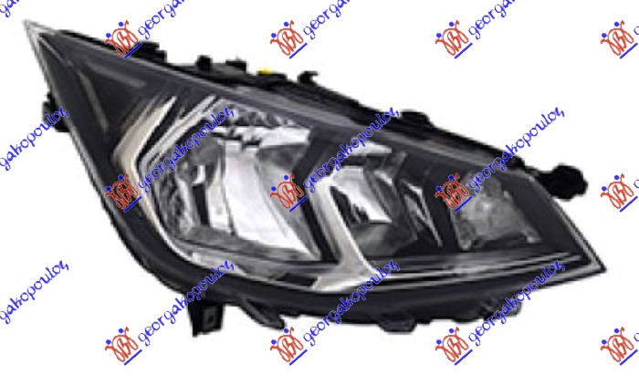 FAR ELEKTRICNI (H7/H7) (SA MOTOROM) SA LED DNEVNIM SVETLOM (TYC) SEAT IBIZA 2017- (KJ1/KJG)
