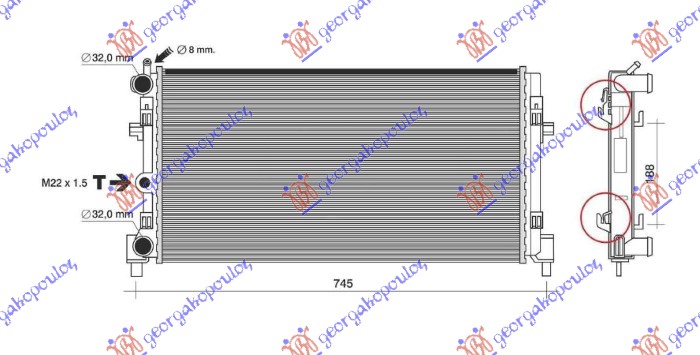 HLADNJAK MOTORA 1.0 BENZIN (MANUELNI) (640x340) SKODA FABIA 2021- (PJ3)