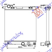 HLADNJAK MOTORA 1.0i 12V (35x36x1.9) (NRF) VW UP 2016-2019 (121/122/123/BL1/BL2/BL3)
