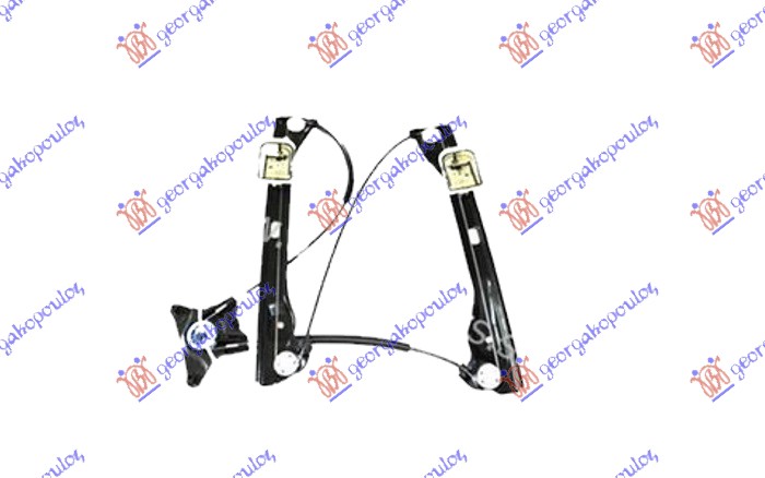 PODIZAC PREDNJEG PROZORA ELEKTRICNI (BEZ MOTORA) SKODA RAPID 2012-2019 (NH3/NK3/NK6/NH1)