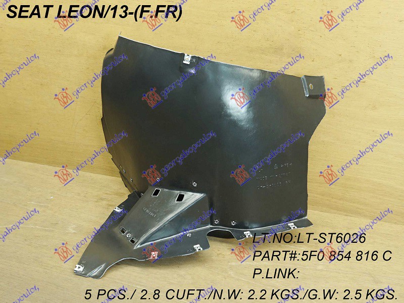 POTKRILO (PREDNJI DEO) SEAT LEON 2013-2017 (5F1)