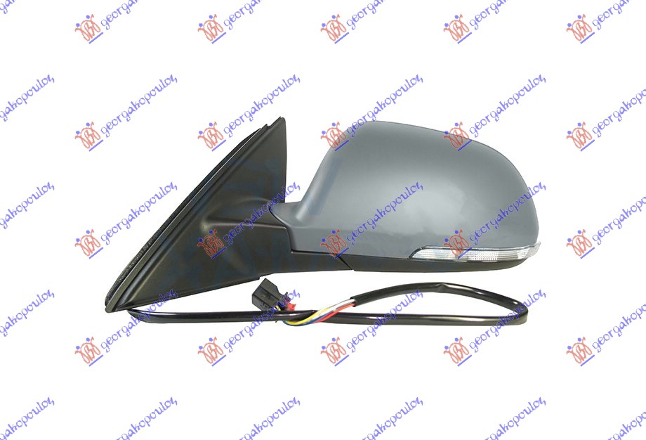 RETROVIZOR ELEKTRICNI SA GREJACEM PM (MIGAVAC) (6 PIN) (A KVALITET) (ASFERICNO STAKLO) SKODA SUPERB 2008-2013 (3T4/3T5)