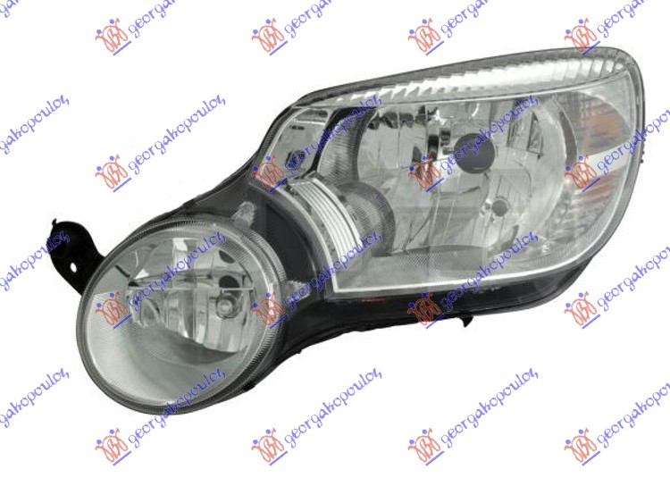 FAR ELEKTRICNI BEZ MAGLENKE (H4) (TYC) SKODA YETI 2009-2013 (5L)