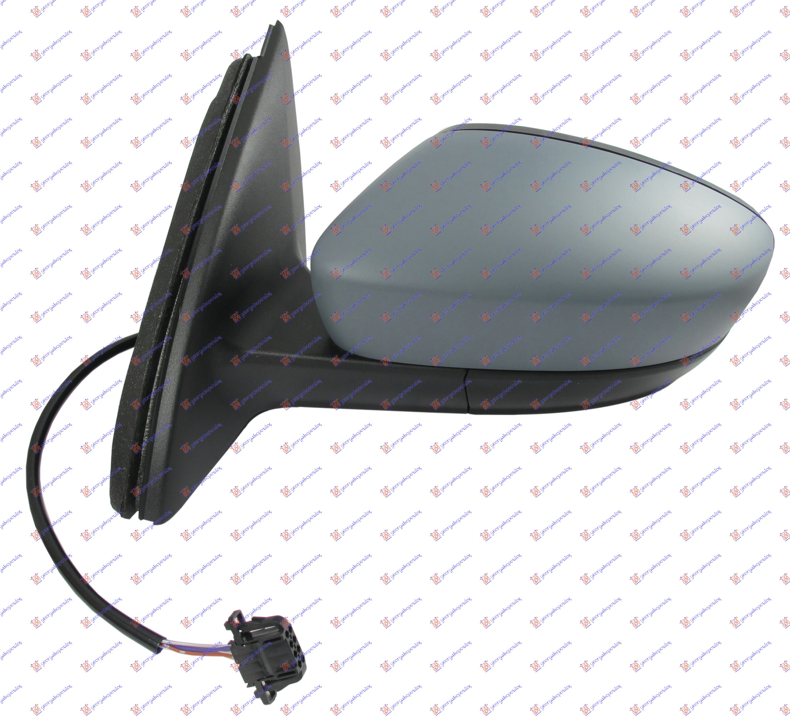 RETROVIZOR ELEKTRICNI SA GREJACEM PM (KONVEKSNO STAKLO) SKODA RAPID 2012-2019 (NH3/NK3/NK6/NH1)