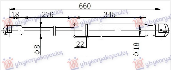 AMORTIZER GEPEK VRATA KARAVAN (661L-540N) SKODA OCTAVIA 6 2017-2020 (5E3/NL3/NR3/5E5/5E6)
