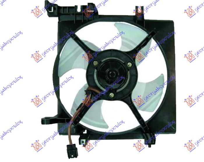 VENTILATOR KOMPLET (2.5 BENZIN) (300mm) (2 PIN) SUBARU LEGACY/OUTBACK 2004-2010 (BL/BM/BR/BP)