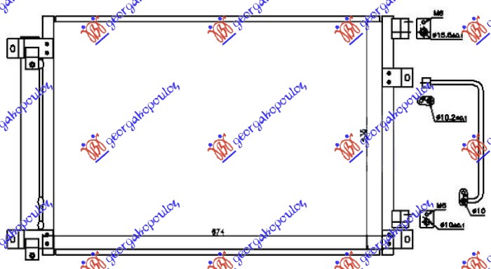 HLADNJAK KLIME 3.0 BENZIN (645x438x16) SUBARU TRIBECA 2008-2014 (B9)