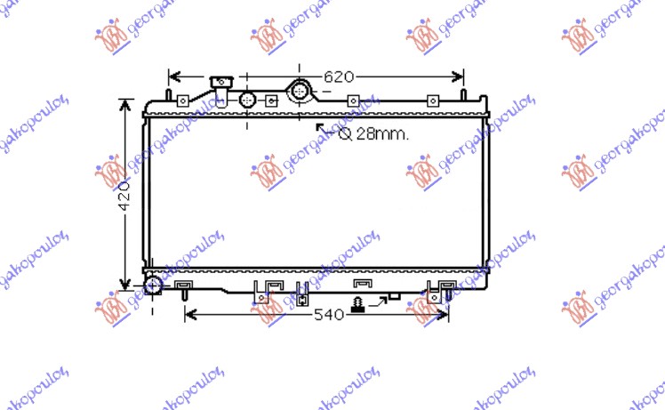 HLADNJAK MOTORA 2.0 T.D (34x68.5x25) SUBARU LEGACY/OUTBACK 2010-2015 (BM/BR/BL/BP)
