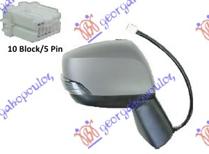 RETROVIZOR ELEKTRICNI SA GREJACEM PM (MIGAVAC) SUBARU IMPREZA 2012-2017 (GD/GJ/GP/GR/GH/G3)