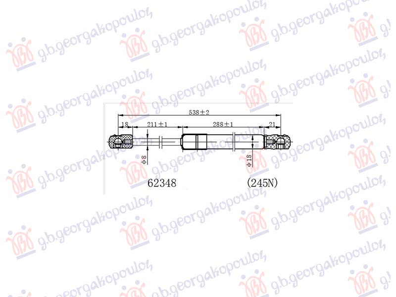 AMORTIZER GEPEK VRATA SUZUKI SWIFT H/B 2017-2024 (AZ)