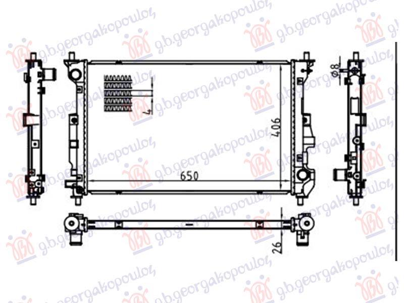 HLADNJAK MOTORA 1.4 BENZIN/HIBRID (650x415) SUZUKI SX4/S-CROSS 2022-