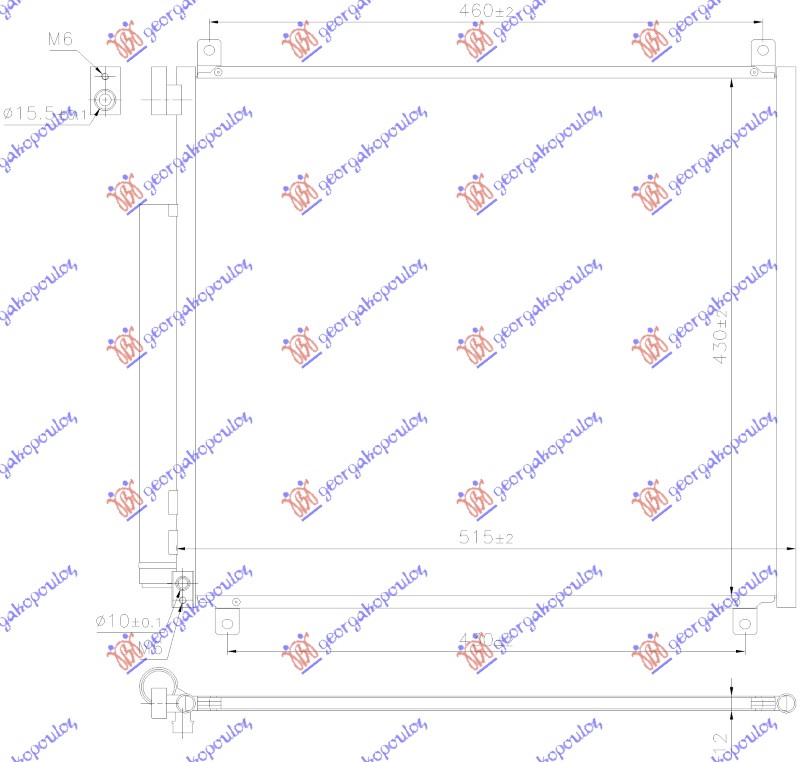 HLADNJAK KLIME 1.2 BENZIN (500x430x12) SUZUKI IGNIS 2016-2020 (MF/FF)