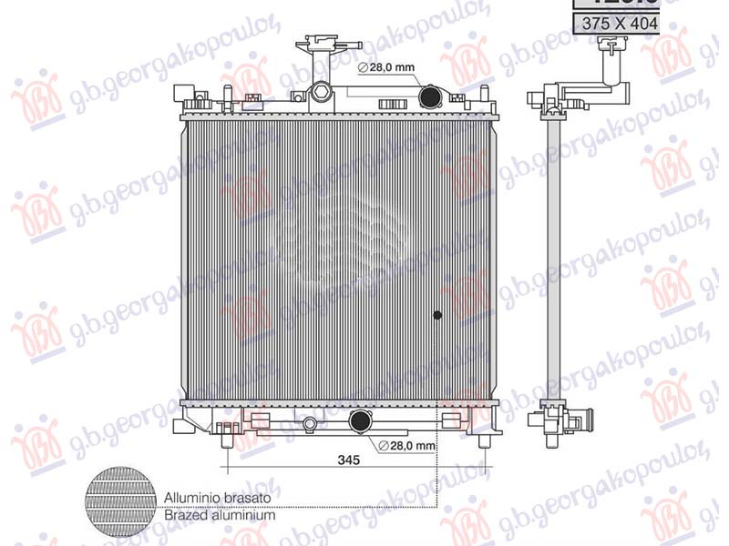HLADNJAK MOTORA 1.0 BENZIN (404x373x16) (NRF) SUZUKI CELERIO 2014- (LF)