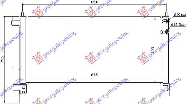 HLADNJAK KLIME 1.8i 16V HIBRID (640x29x16) TOYOTA PRIUS 2009-2012 (W3)