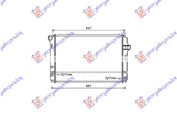 HLADNJAK MOTORA 1.5 HIBRID (54/55KW) (600x400x16) (NRF) TOYOTA YARIS III 2017-2020 (P13)